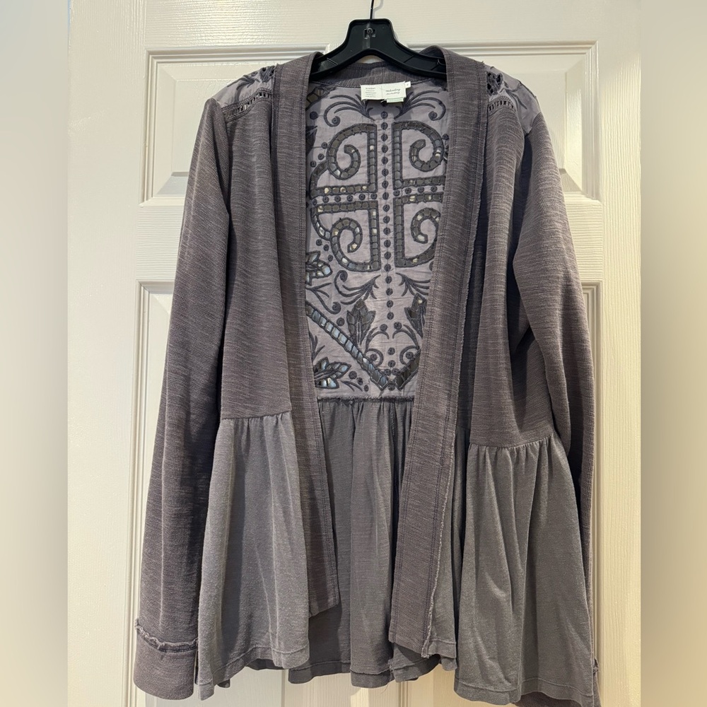 Beautiful Eyelet Flared Cardigan from Anthropologie